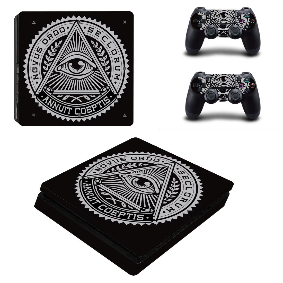 Novus Ordo Seclorum ps4 slim skin decal for console and controllers