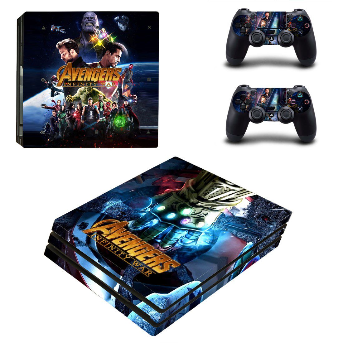Avengers infinity war ps4 pro skin decal for console and controllers