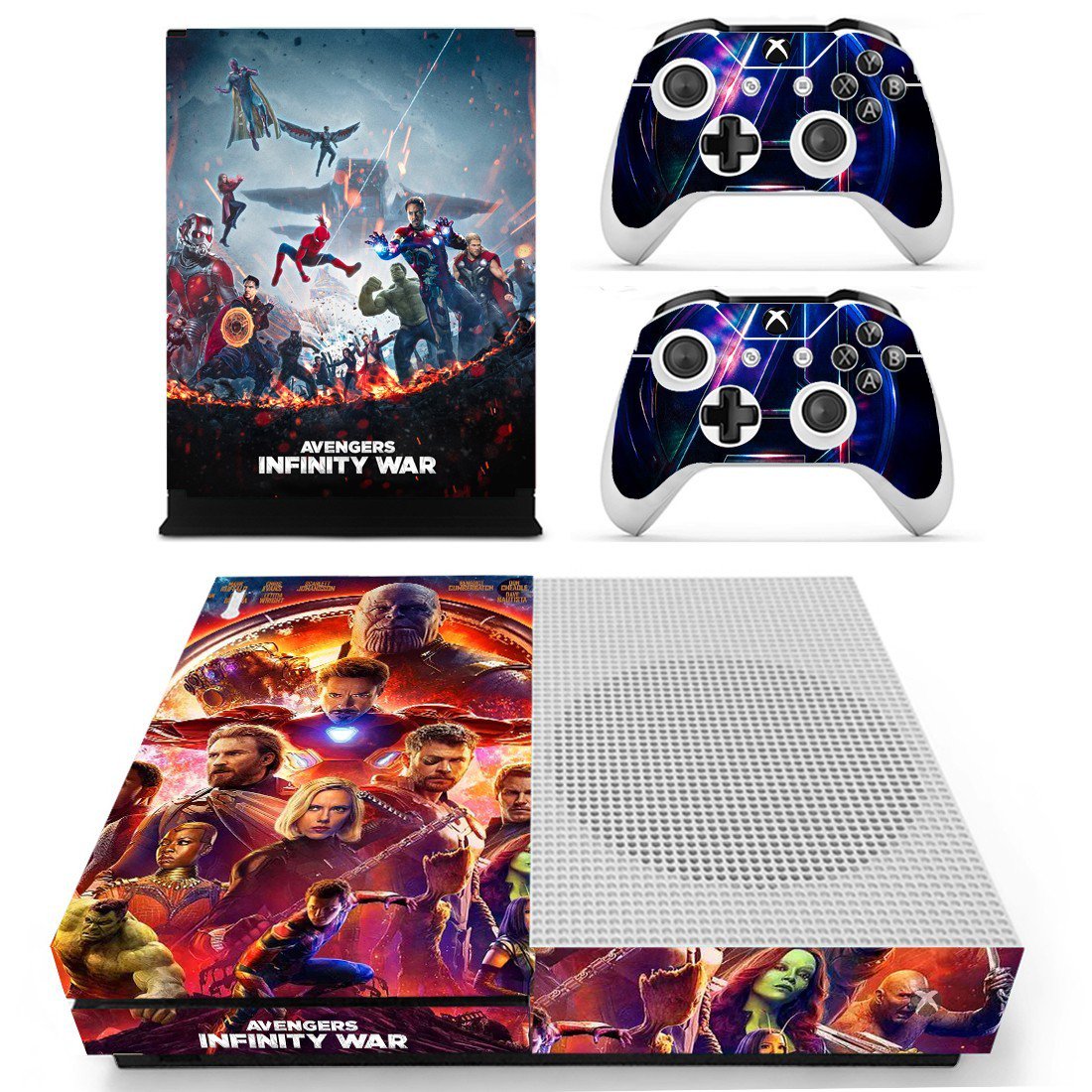 Avengers infinity war skin decal for Xbox one S console and controllers
