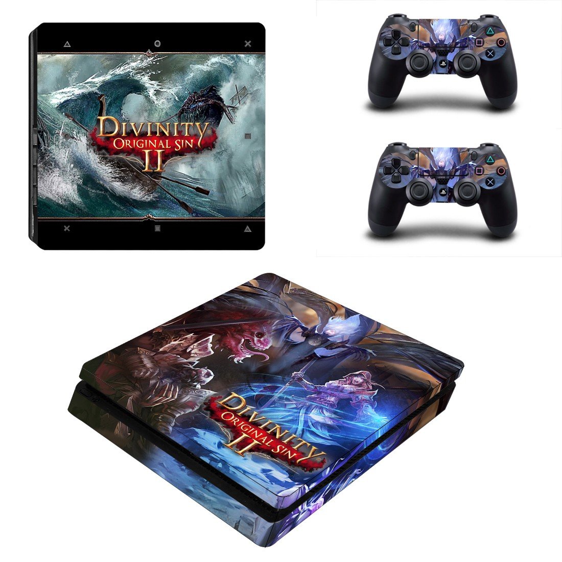 Divinity Original Sin 2 ps4 slim skin decal for console and controllers