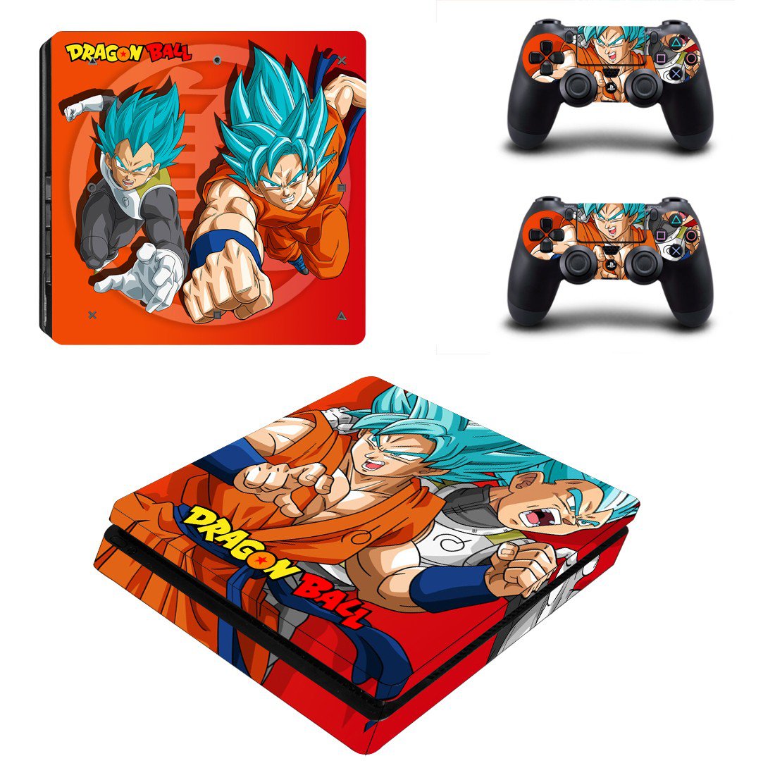 Dragon Ball ps4 slim skin decal for console and controllers