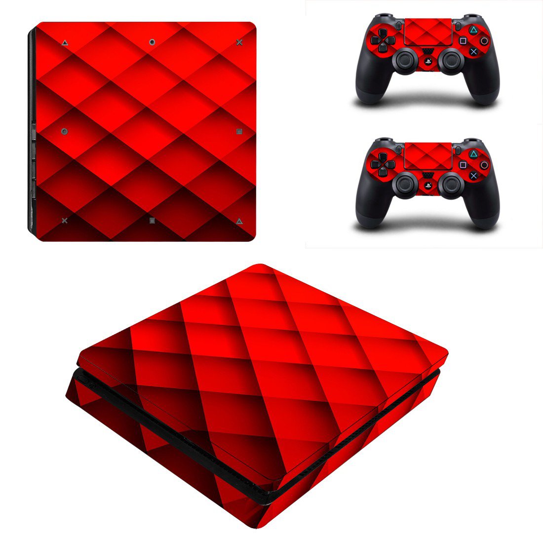 Abstraction ps4 slim skin decal for console and controllers