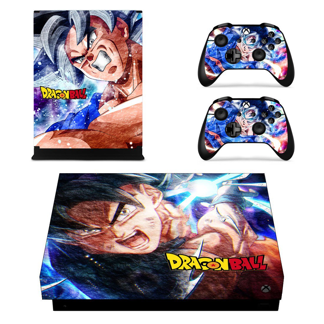 Dragon Ball skin decal for Xbox one X console and controllers