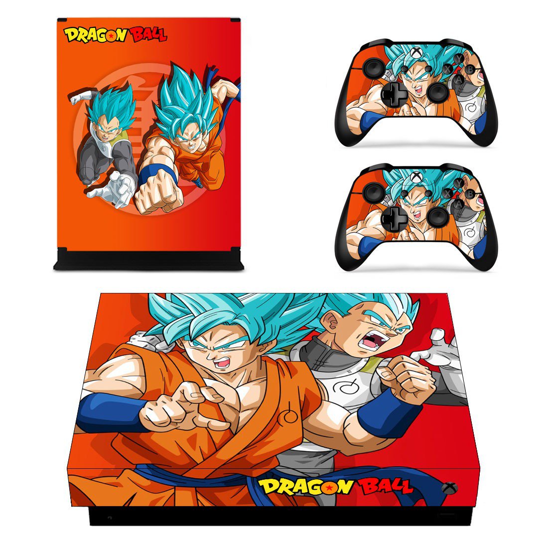Dragon Ball skin decal for Xbox one X console and controllers