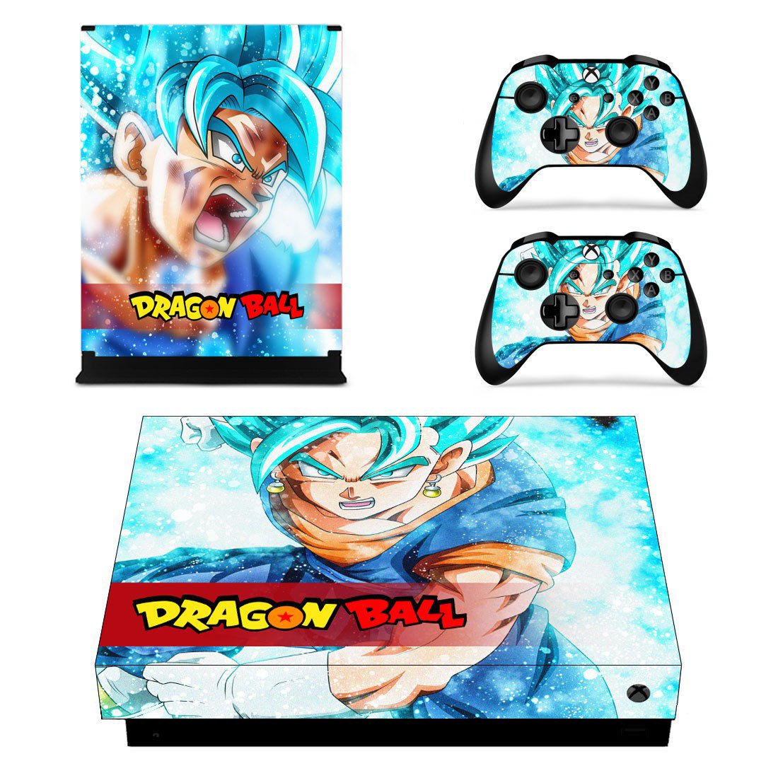 Dragon Ball skin decal for Xbox one X console and controllers
