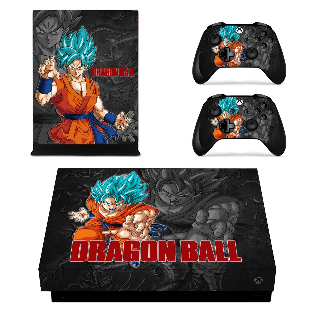 Dragon Ball skin decal for Xbox one X console and controllers