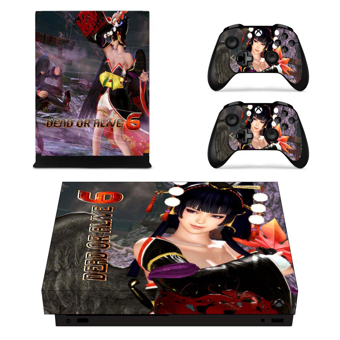Dead or Alive 6 skin decal for Xbox one X console and controllers