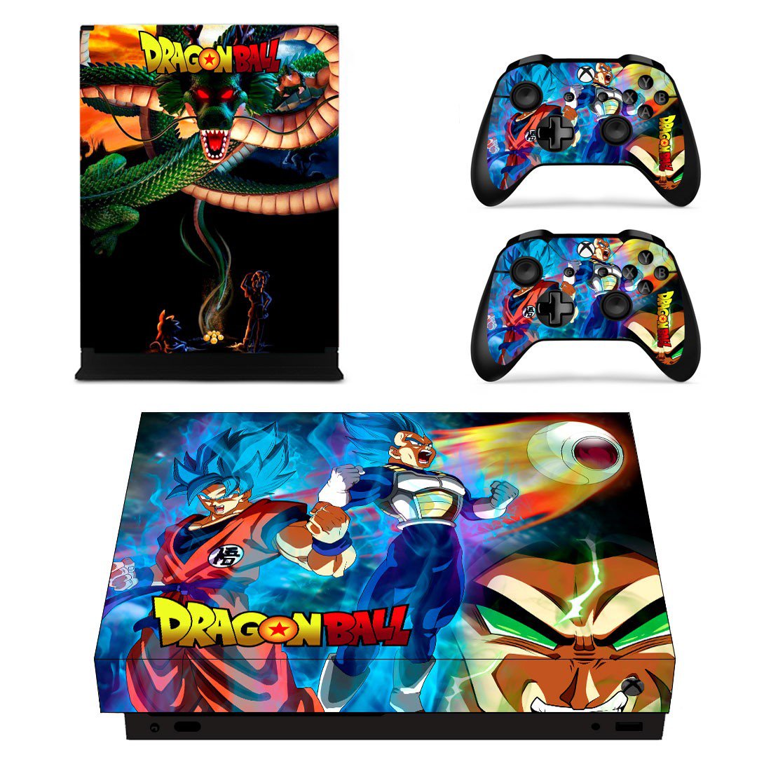 Dragon Ball skin decal for Xbox one X console and controllers