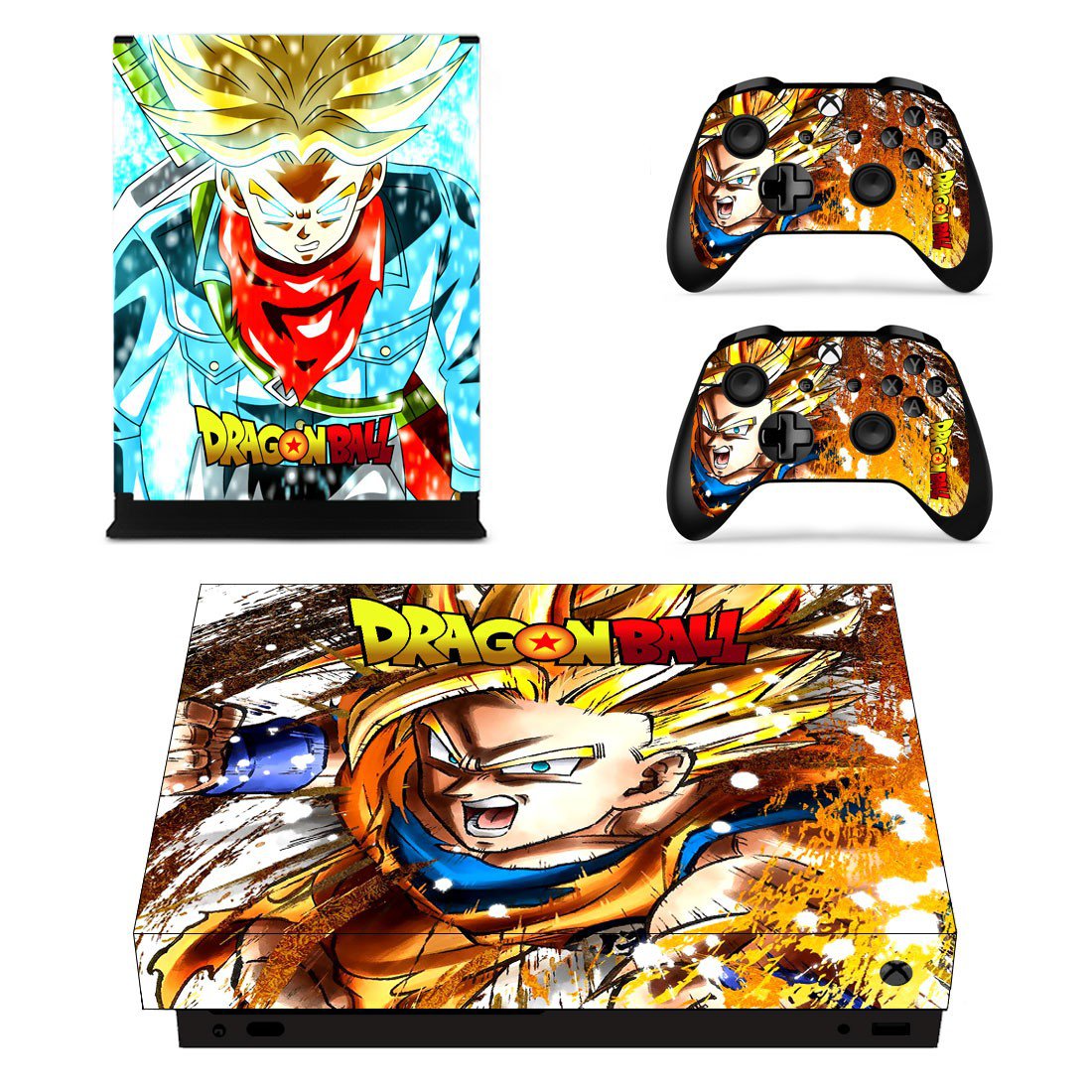 Dragon Ball skin decal for Xbox one X console and controllers