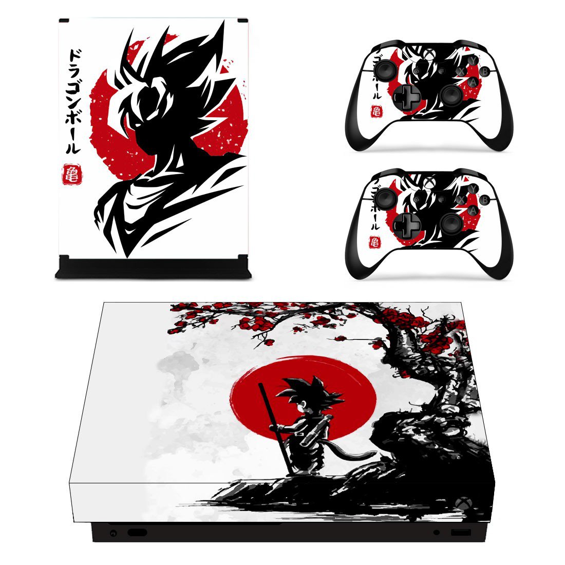 Dragon Ball skin decal for Xbox one X console and controllers