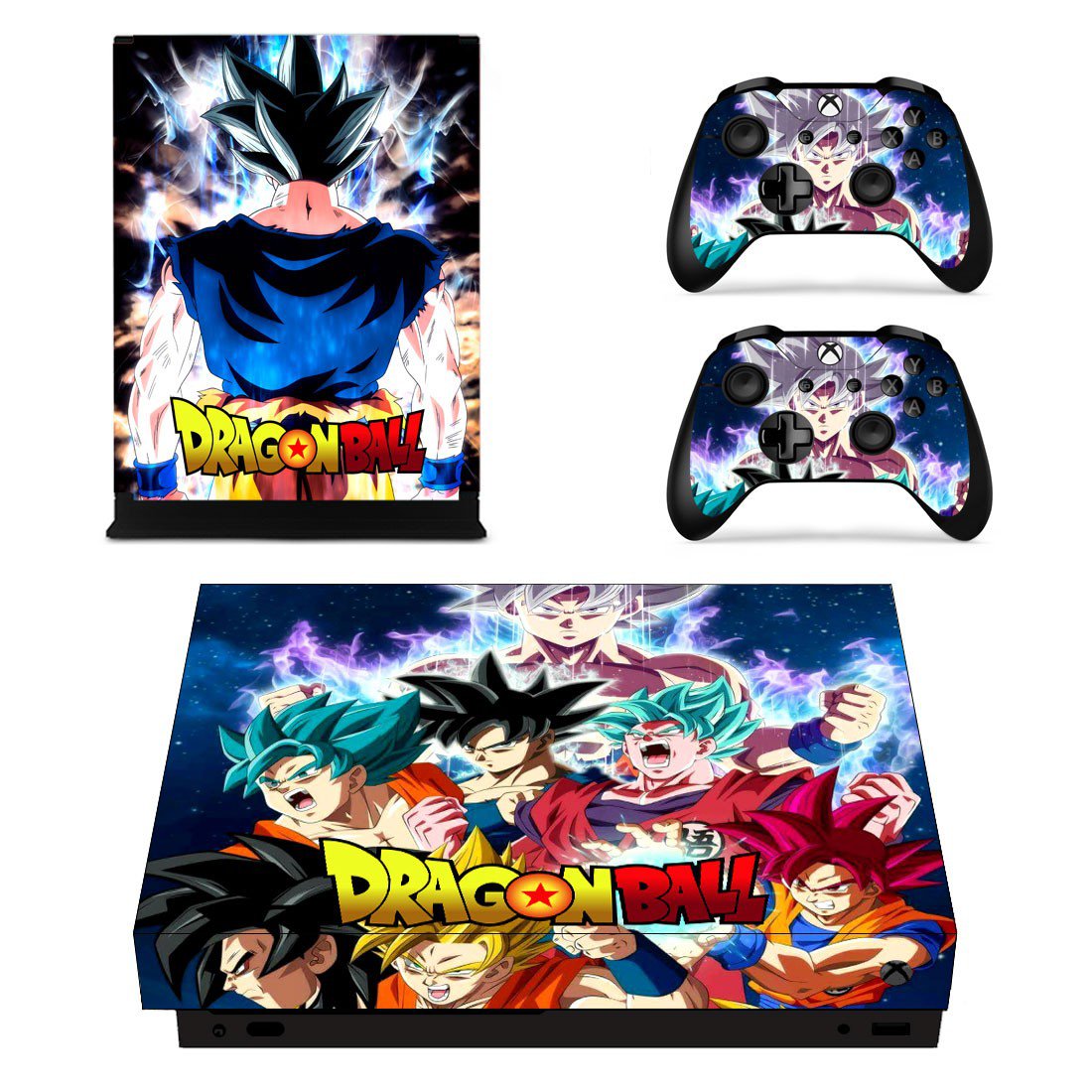 Dragon Ball skin decal for Xbox one X console and controllers