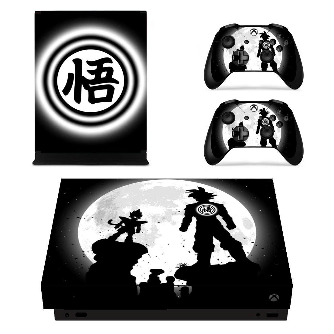 Dragon Ball skin decal for Xbox one X console and controllers