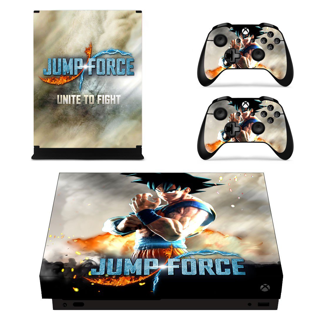 Jump Force skin decal for Xbox one X console and controllers