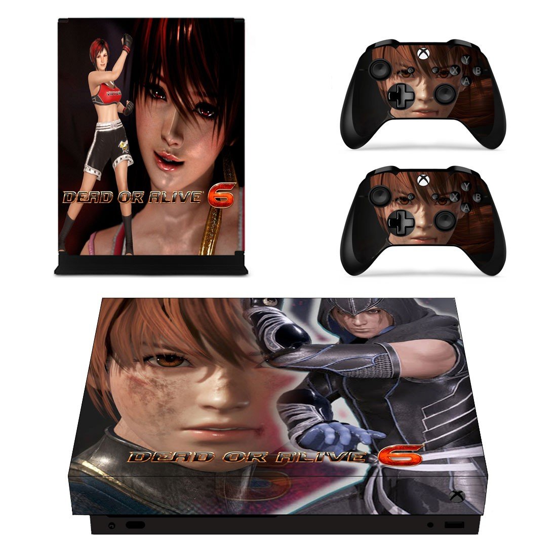 Dead or Alive 6 skin decal for Xbox one X console and controllers