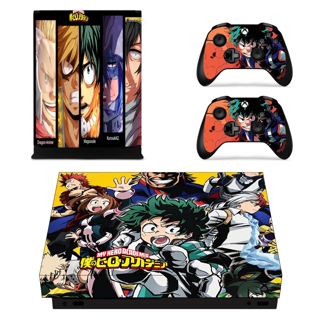 My Hero Academia skin decal for Xbox one X console and controllers