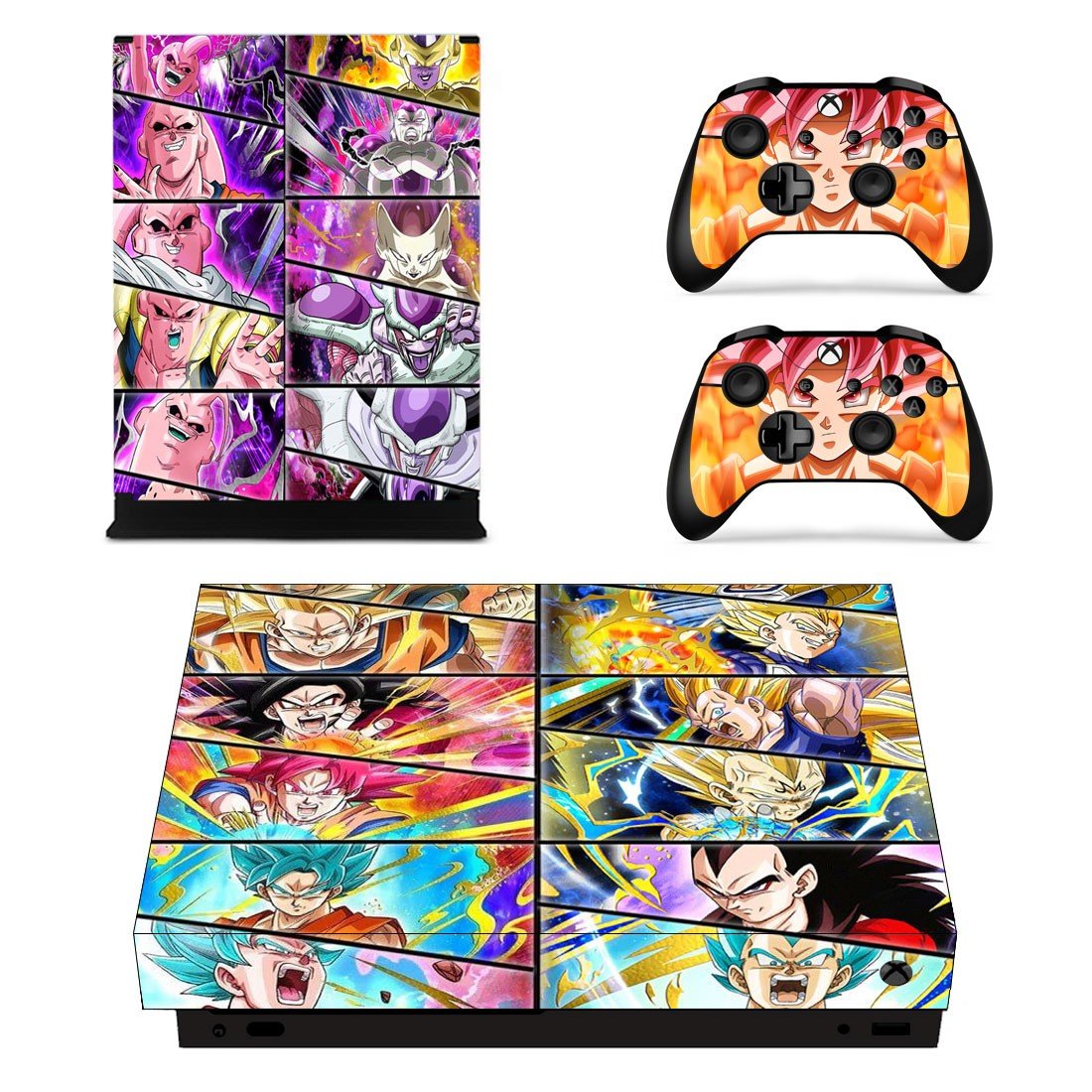 Dragon Ball skin decal for Xbox one X console and controllers