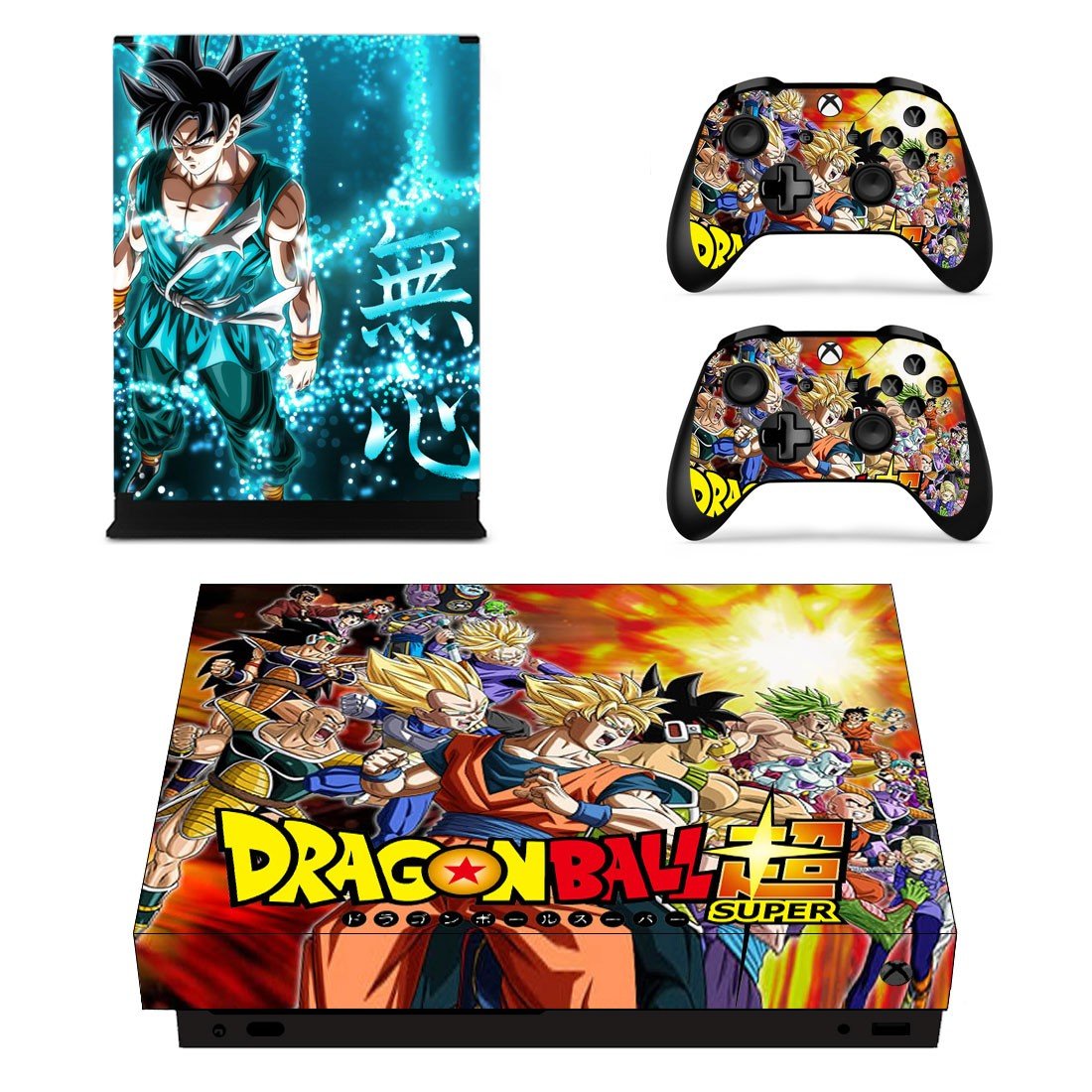 Dragon Ball skin decal for Xbox one X console and controllers