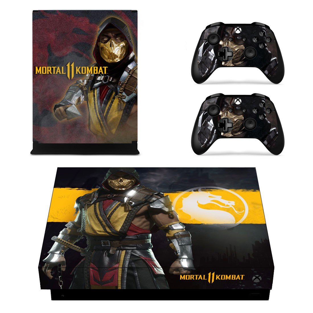 Mortal Kombat 11 skin decal for Xbox one X console and controllers