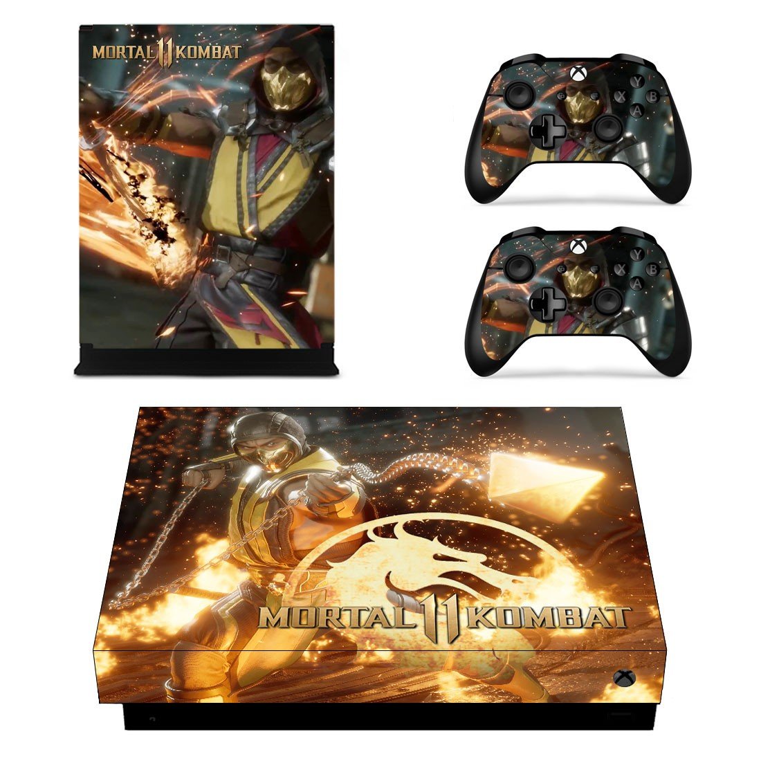 Mortal Kombat 11 skin decal for Xbox one X console and controllers