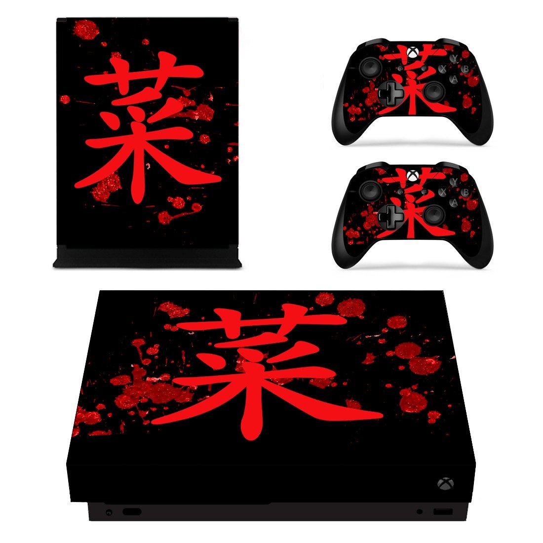 Wolf skin decal for Xbox one X console and controllers