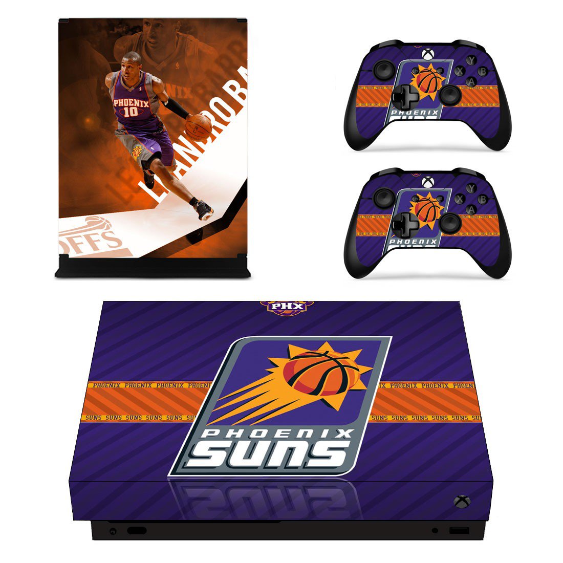 Phoenix Suns skin decal for Xbox one X console and controllers