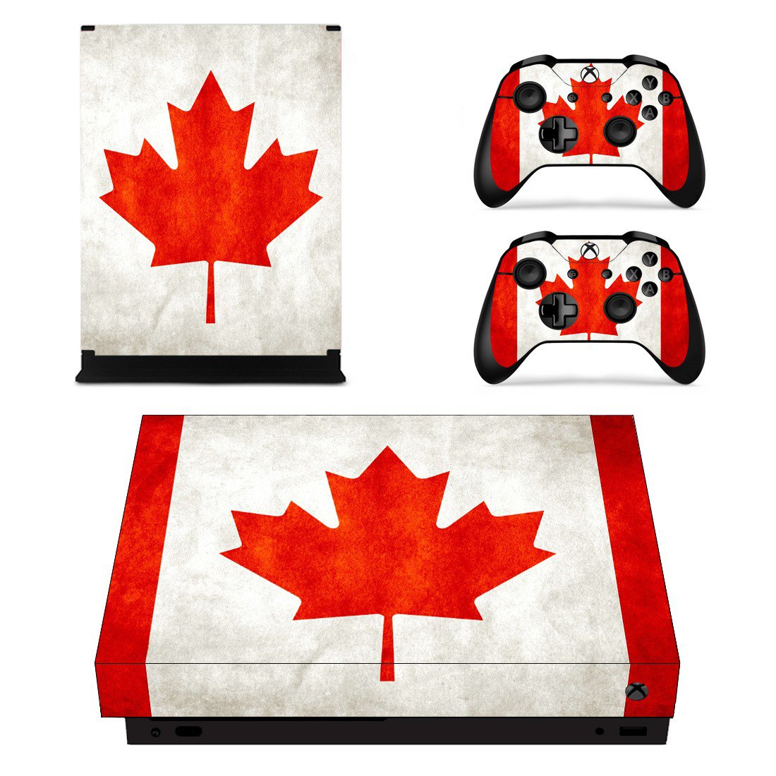Canadian Flag skin decal for Xbox one X console and controllers