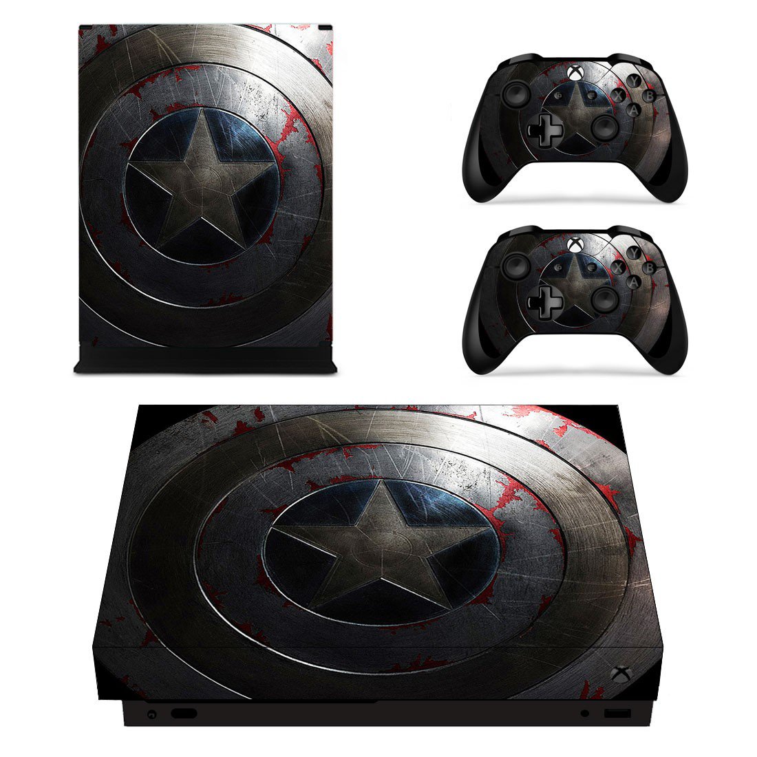 Captain America skin decal for Xbox one S console and controllers