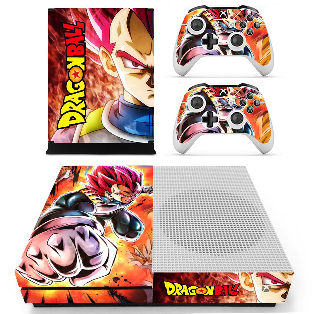 Dragon Ball skin decal for Xbox one S console and controllers