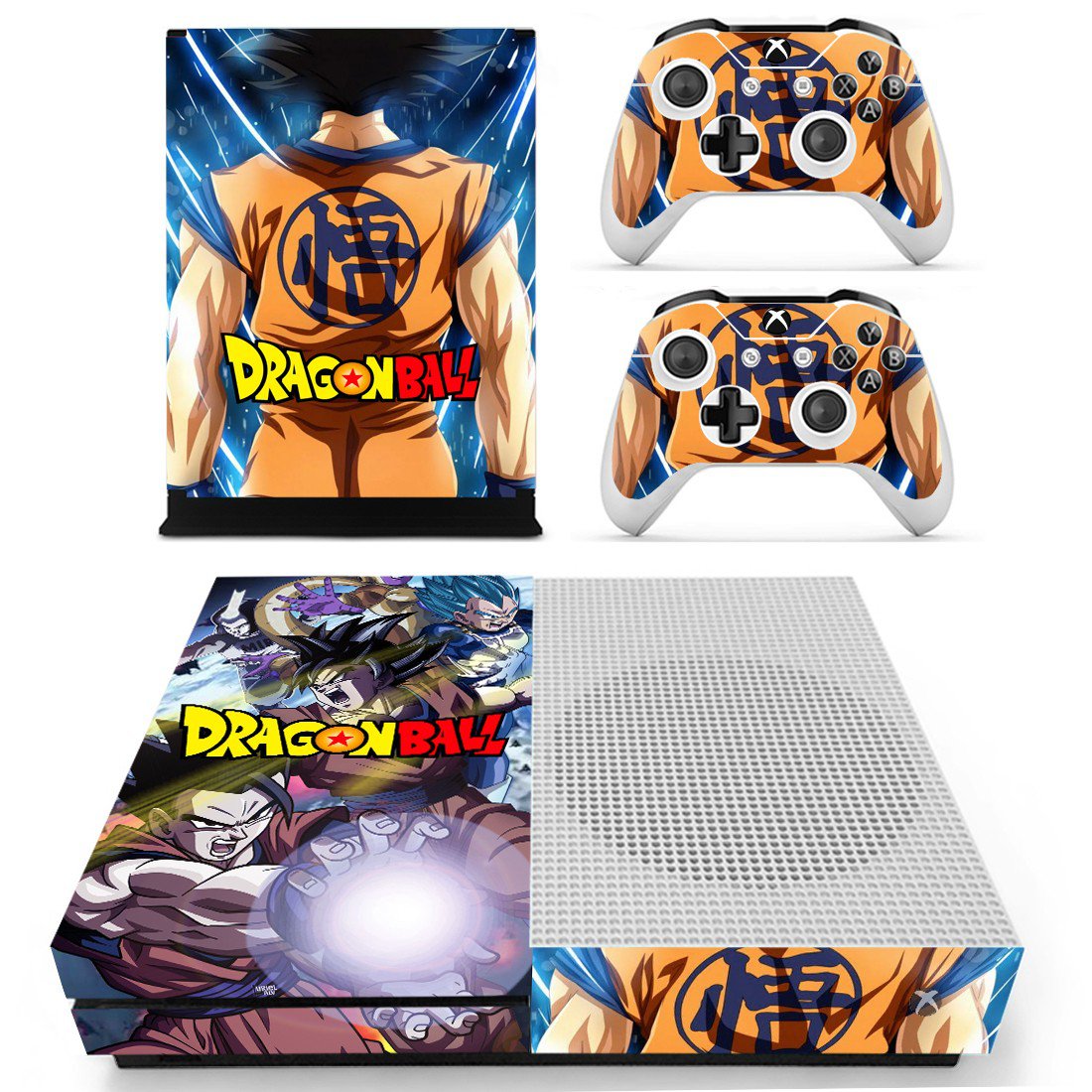 Dragon Ball skin decal for Xbox one S console and controllers