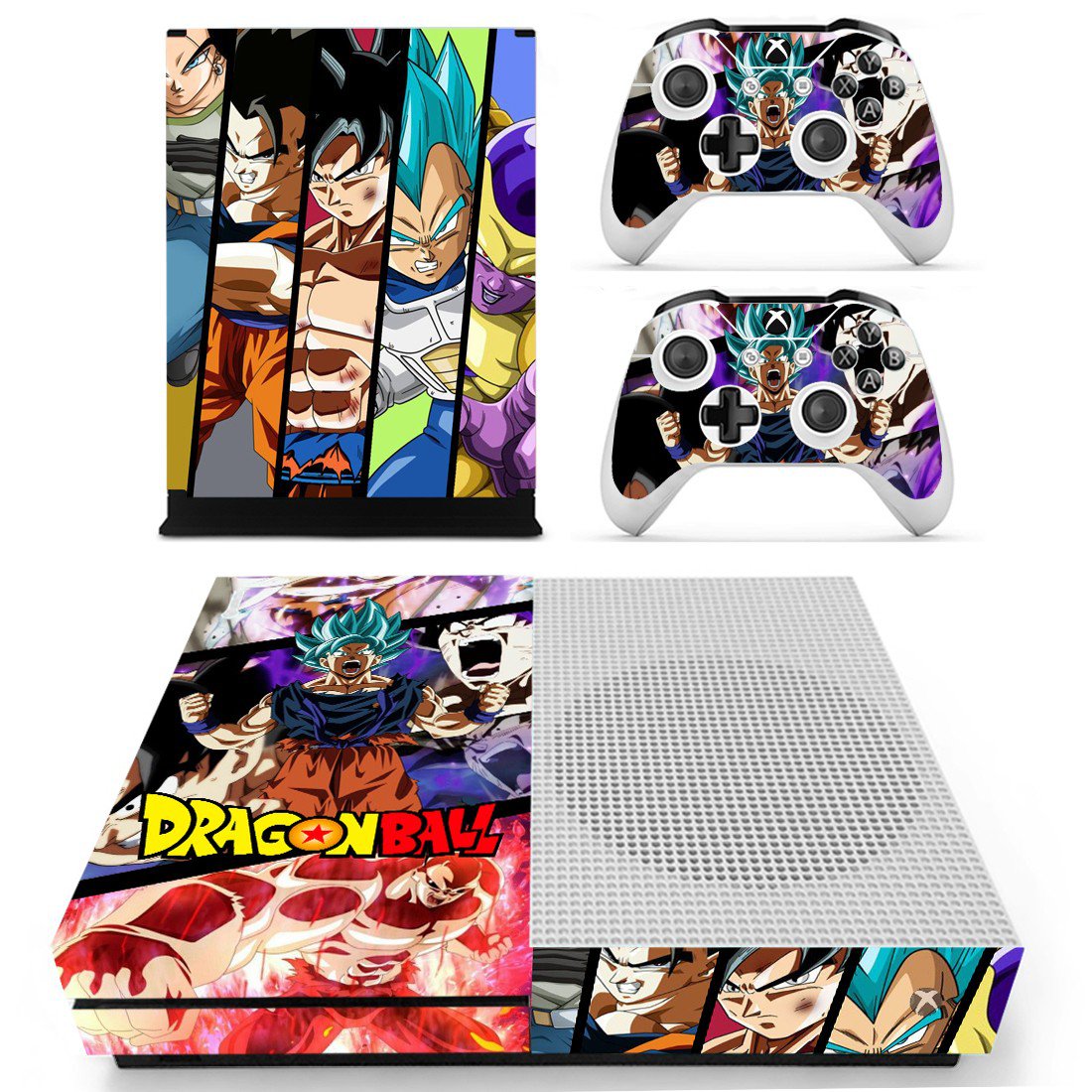 Dragon Ball skin decal for Xbox one S console and controllers