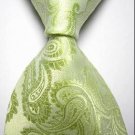 New Green Paisley JACQUARD WOVEN Men's Tie Necktie