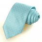 New White Dot Mint Blue JACQUARD Mens Tie Necktie Wedding Party Suit Gift KT0004