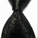 New Black Paisley JACQUARD WOVEN Men's Tie Necktie
