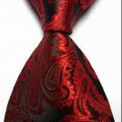 New Red Paisley JACQUARD WOVEN Men's Tie Necktie