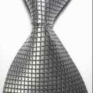 New Gray Checked JACQUARD WOVEN Men's Tie Necktie