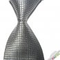New Gray Checked JACQUARD WOVEN Men's Tie Necktie