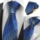 Navy Blue Gradient Swirl Paisley Pattern JACQUARD Men's Tie Necktie Gift KT0043