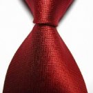 New Solid Red Scarlet Checked JACQUARD WOVEN Men's Tie Necktie