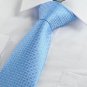 New Blue Checked Classic Men's Tie Necktie Wedding Party Holiday Prom GiftKT0056