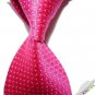New Hot Pink Crossed JACQUARD WOVEN Men's Tie Necktie