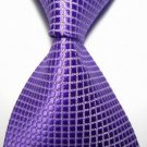 New Violet Checked JACQUARD WOVEN Men's Tie Necktie