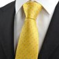Blue Checked Tulip Yellow Golden Men's Tie Necktie Wedding Holiday Gift KT0023