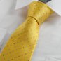 Blue Checked Tulip Yellow Golden Men's Tie Necktie Wedding Holiday Gift KT0023