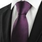 New Striped Plum Purple Men's Tie Formal Suit Necktie Wedding Holiday Gift #0024