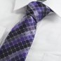 New Purple Plaid Checked Mens Tie Suit Necktie Formal Wedding Holiday Gift KT0050