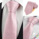New Pink Checked Men's Tie Necktie Lovely Wedding Party Holiday Prom Gift KT0057
