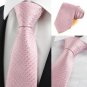 New Pink Checked Men's Tie Necktie Lovely Wedding Party Holiday Prom Gift KT0057