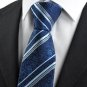 New Navy Dark Blue Paisley Striped Classic Exotic Men's Tie Necktie Gift KT0020