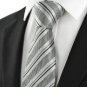 New Striped Grey Black Classic Mens Tie Necktie Wedding Party Holiday Gift #1049