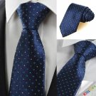 Green Checked Pattern Navy JACQUARD Men's Tie Necktie Formal Suit Gift KT0024